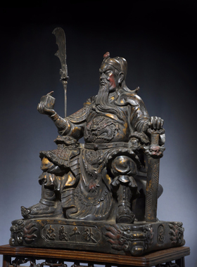 黄铜祝福中式客厅武财神