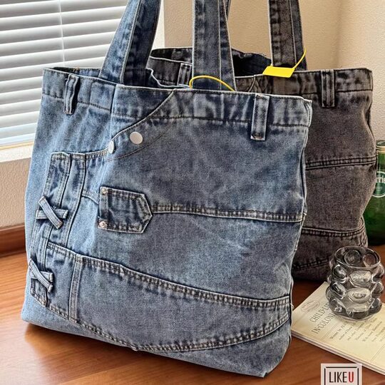 Xifanni denim bag European and American fashion tote bag