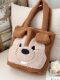Xifanni one-shoulder cartoon big cute embroidered tote bag
