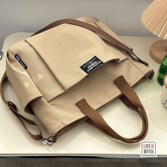 Xifanni Crossbody Bag Large Japanese Style Multi-Pocket Canvas Bag