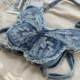 Xifanni denim bag embroidered butterfly ins backpack
