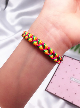 小众ins韩版民族风麻花编织绳