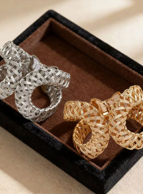 欧美朋克金属开口多层缠绕手镯