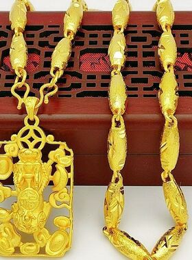 越南沙金项链男士日韩霸