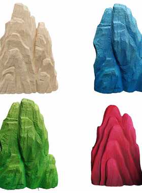 假山橱窗大摆件落地装饰新中式