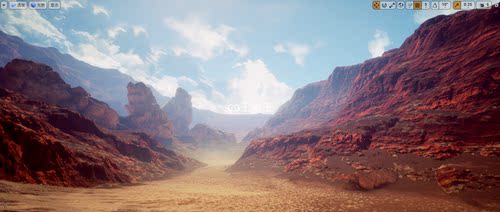 UE4虚幻4AAA影视级写实体积云天空荒漠沙漠戈壁地面材质环境素材 - 图0