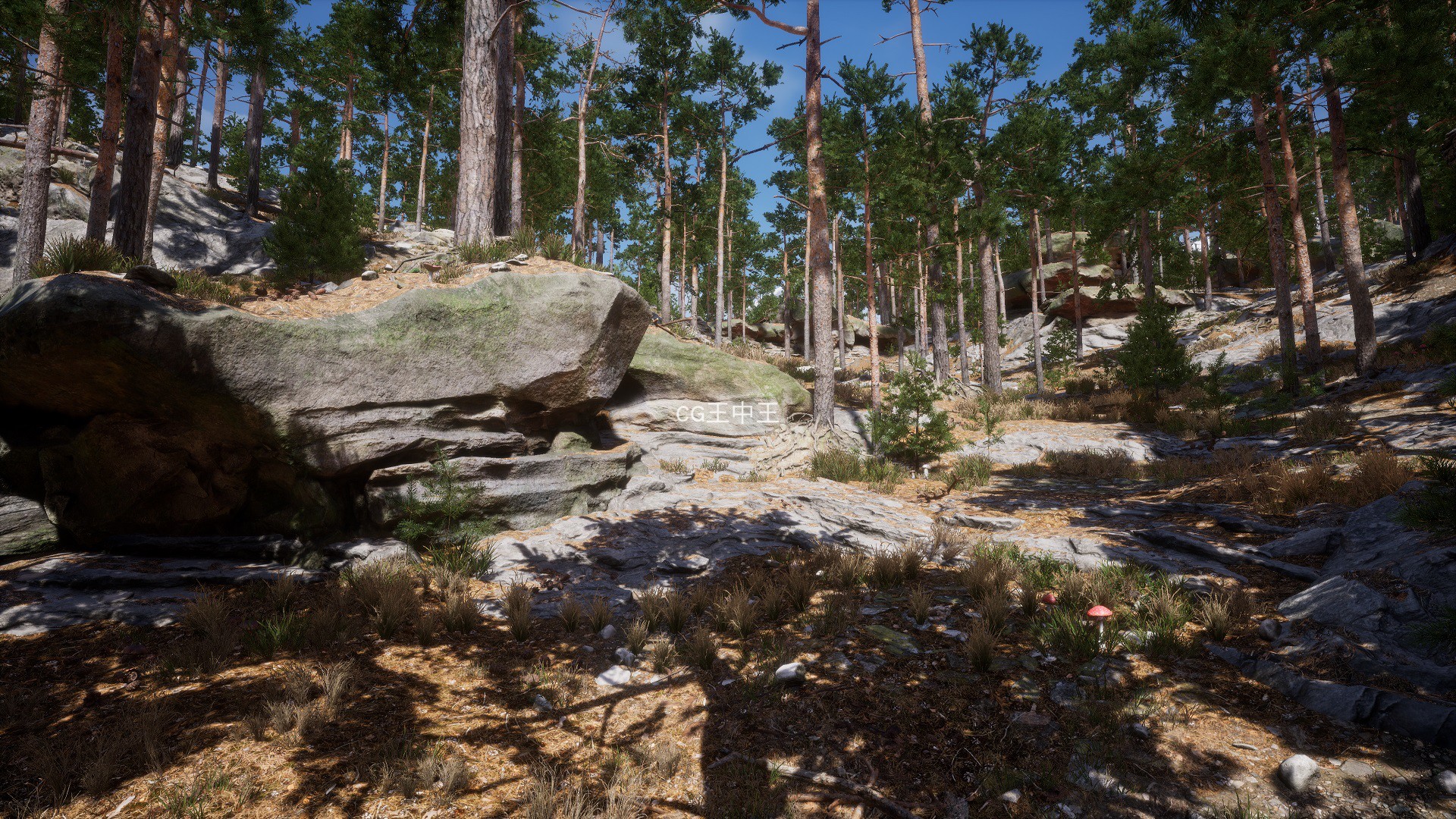 UE4虚幻5影视级写实自然山脉森林湖泊河流山川荒野外雪山伐木场-图1