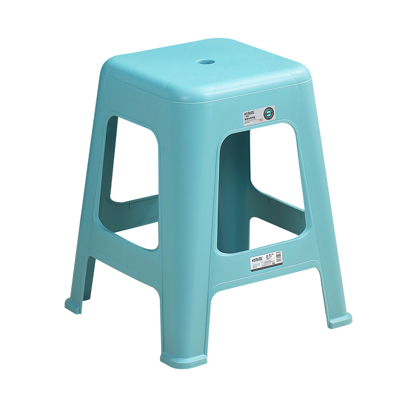 瑾南网红塑料凳子日式简约客厅塑料凳加厚家用北欧餐椅方凳椅子 - 图3