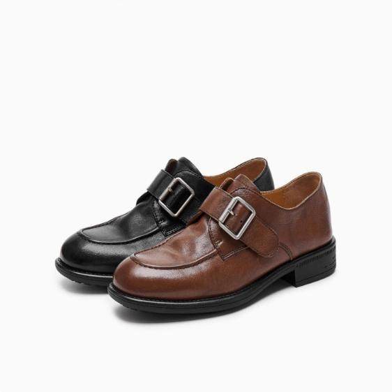 商场同款2025春季新款水洗牛皮牛津鞋英伦风乐福鞋女单鞋61913,淘宝优惠券,粉丝福利购,淘宝优惠卷