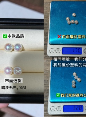 YOUR足银亲肤耳钉养耳天女极光小尺寸珍珠耳钉人造澳白耐看耳饰