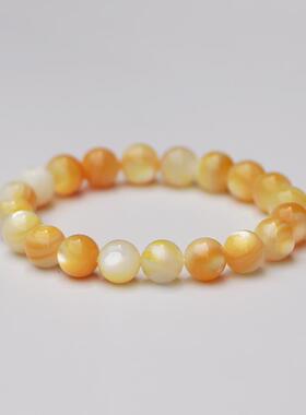 超润天然黄贝手链多巴胺风格