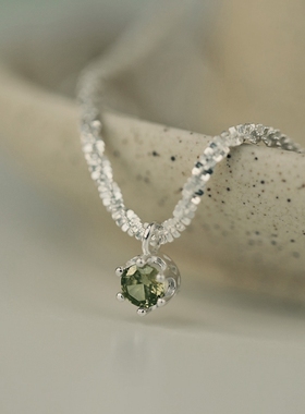 露思同款人鱼之泪钻石项链情人节礼物明星同款天然锆石颈链