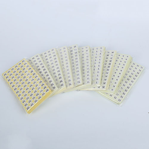 圆形服装尺码贴不干胶大小码标签贴纸XS-6XL码直径1.4cm可定制做 - 图1