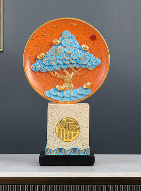 小鹿客厅招财屏风摆件装饰品