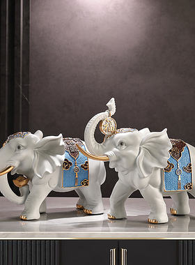 送礼办公室大象摆件北欧现代轻奢