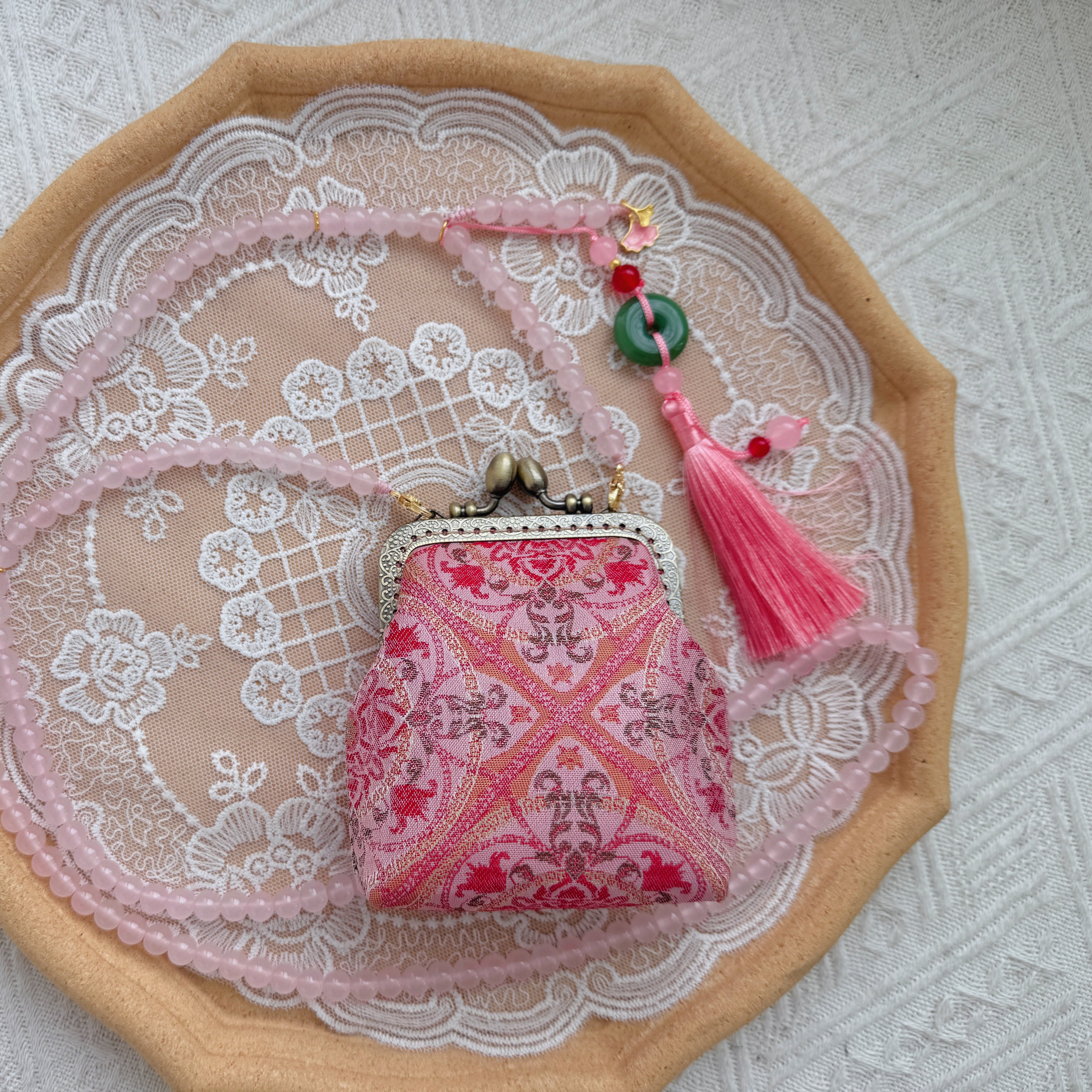 【成品】中国风复古手工包锦缎棉布搭扣零钱包国风礼物斜挎小废包,淘宝优惠券,粉丝福利购,淘宝优惠卷