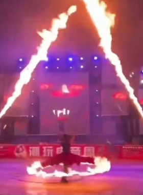 便携手持锂电动款单头五头火龙炮喷火器专业火舞演出暖场道具定制
