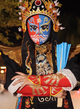 四川变脸全套服装道具盘龙盘金刺绣变脸服装道具衣服尺寸量身定做