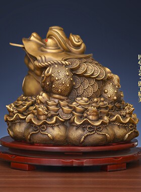 九摆子招财蟾铜摆件装饰
