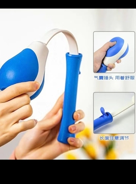 按摩捶伸缩捶背敲打健身锤圆形气囊捶经络棒肩颈拍背手持橡胶皮锤