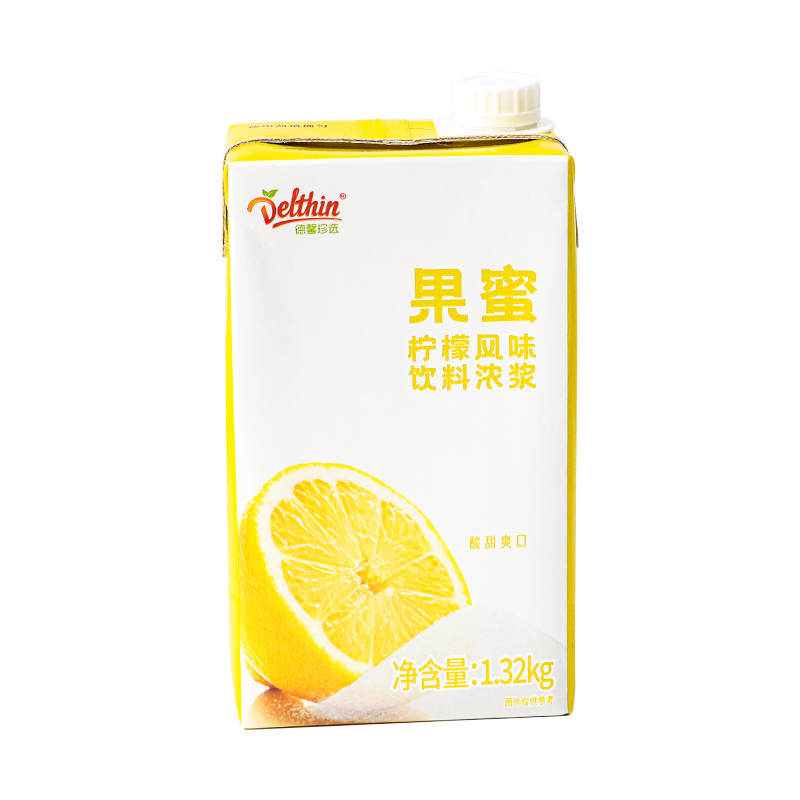 德馨果蜜柠檬水专用糖浆1.32kg 奶茶店原料饮料浓浆商用浓缩伴侣 - 图3