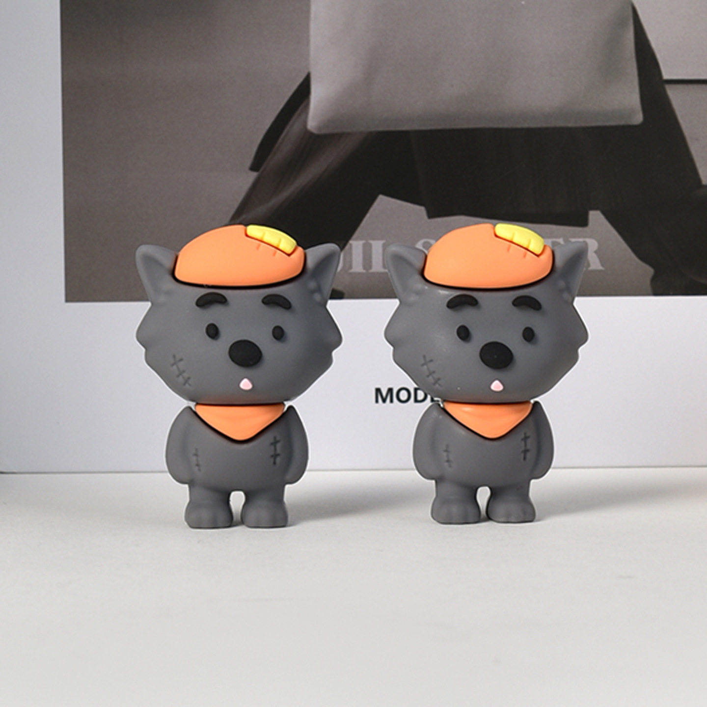 呆呆灰太狼手办公仔灰太狼桌面摆件可爱创意装饰玩具礼物厂家直销,淘宝优惠券,粉丝福利购,淘宝优惠卷