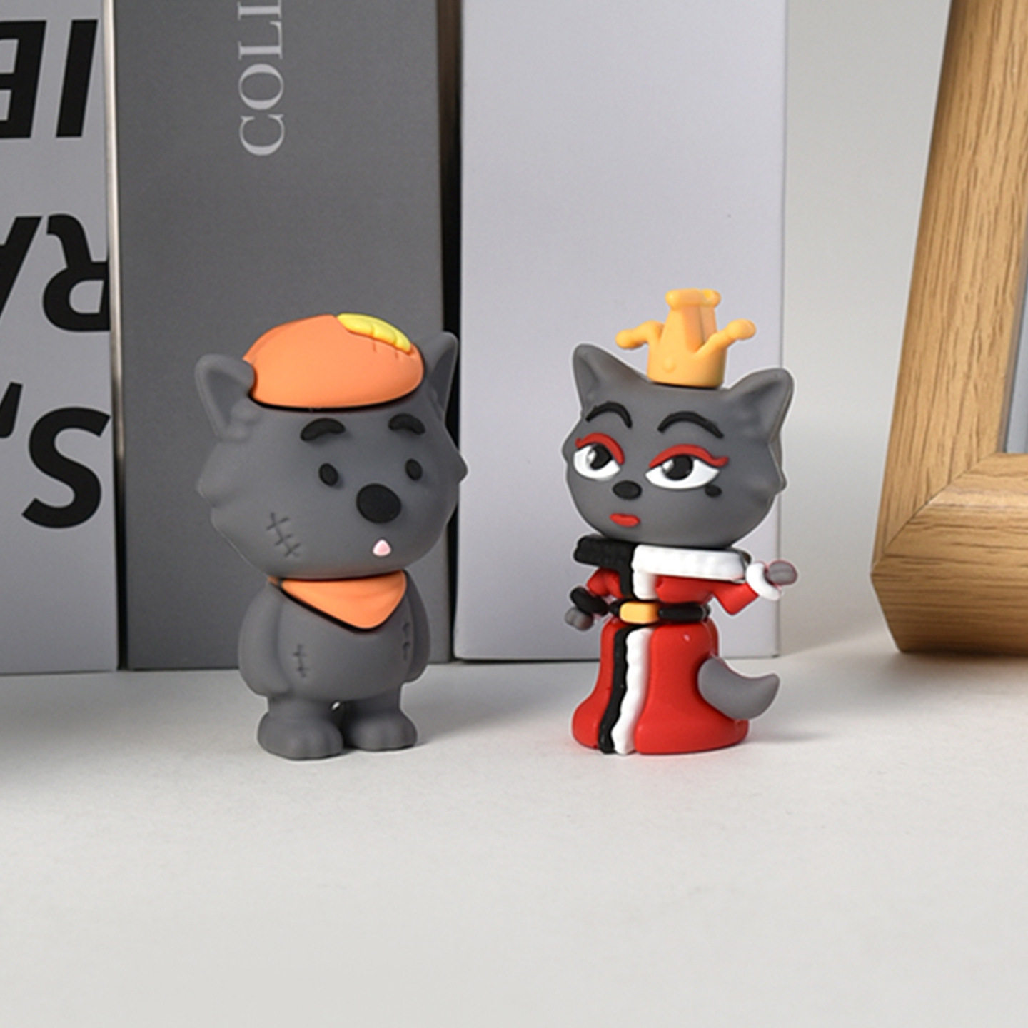 呆呆灰太狼手办公仔灰太狼桌面摆件可爱创意装饰玩具礼物厂家直销,淘宝优惠券,粉丝福利购,淘宝优惠卷