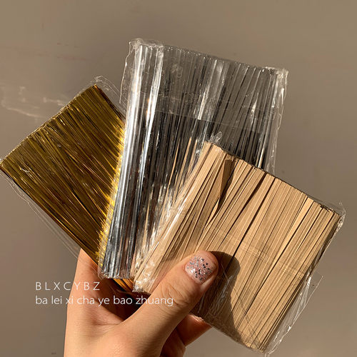 通用散茶袋封口扎条 铁丝扎线银丝包裝封口 牛皮纸扎条礼品 - 图2