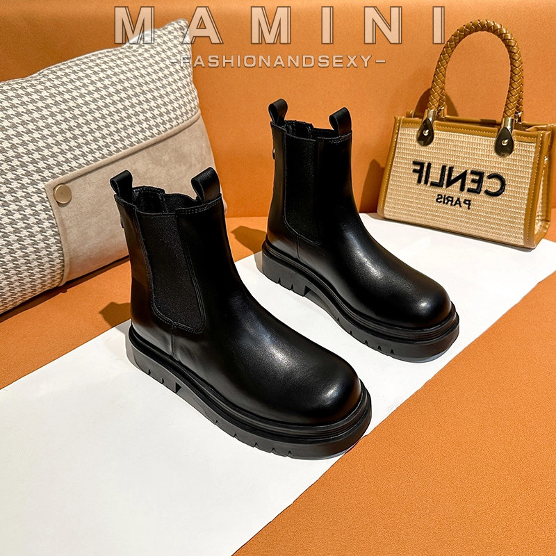 Large size women's boots fat short boots women's chimney boots Martin boots
