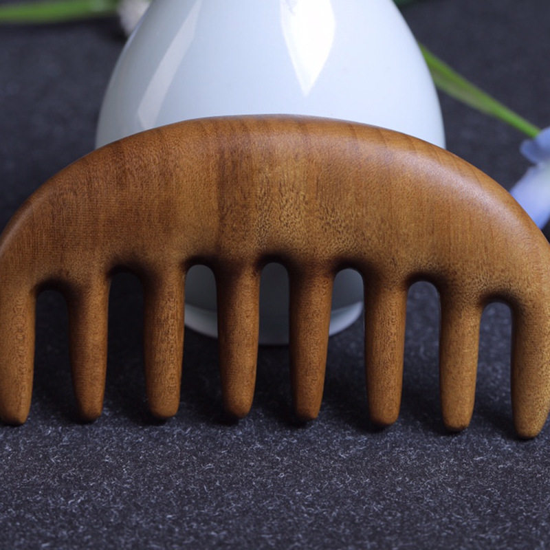 古仙 天然金丝楠木头部按摩梳个人护理经络梳子五齿美发梳头疗梳,淘宝优惠券,粉丝福利购,淘宝优惠卷