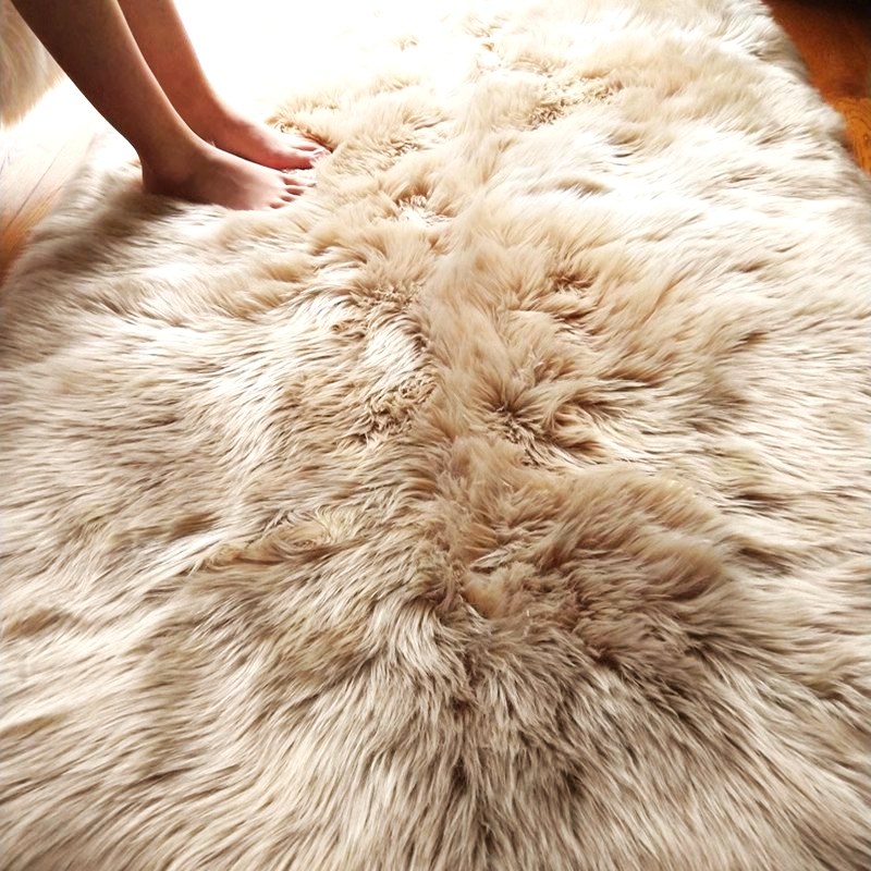 仿羊毛纯色长毛圆形地毯欧式客厅地毯茶几长毛绒卧室床边毯飘窗毯,淘宝优惠券,粉丝福利购,淘宝优惠卷