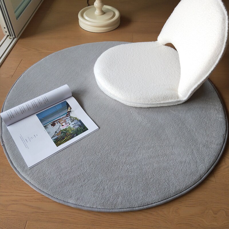 Short pile bedroom casual carpet study computer chair mat living room round carpet fashion simple modern leisure round carpet