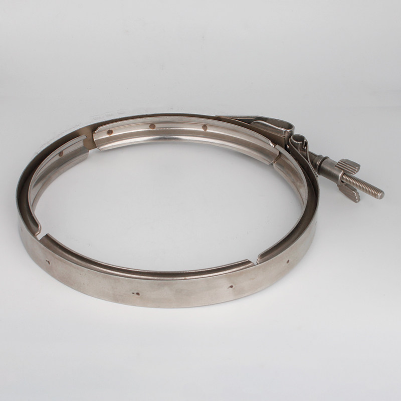 304不锈钢双备卡扣卡箍v卡槽管夹排气管道抱箍固定过滤器卡盘卡子