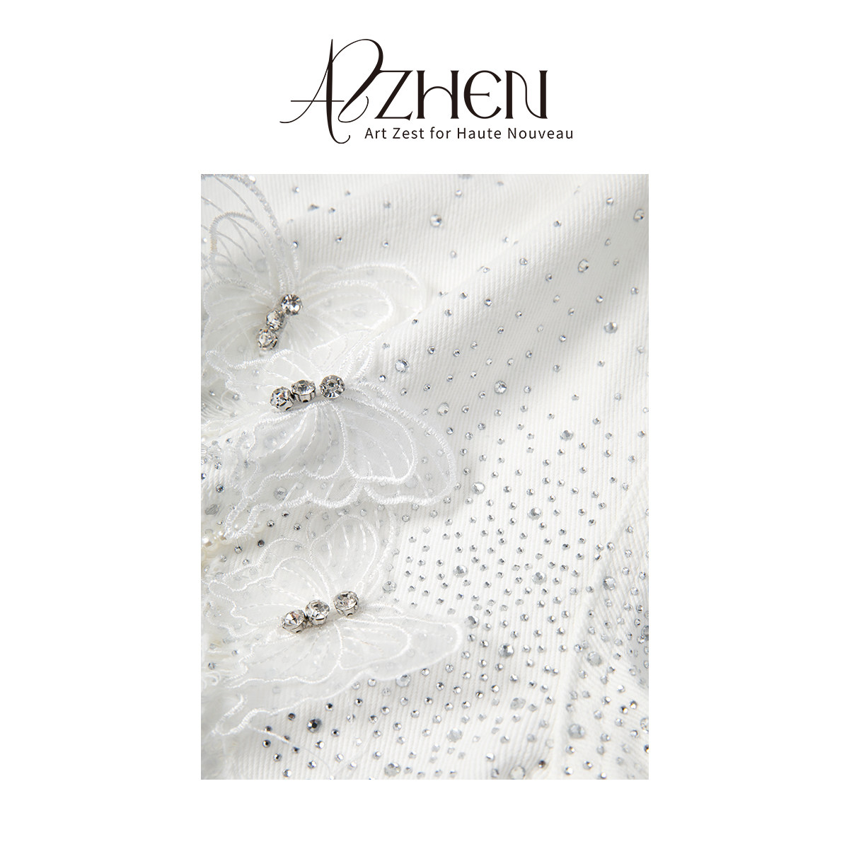 AZZHEN【夏日采蝶】2025夏季设计感重工热辣高腰破洞牛仔短裤女,淘宝优惠券,粉丝福利购,淘宝优惠卷