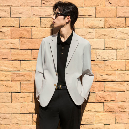 【可运动西服】报喜鸟男士商务休闲薄款西装防晒可打包单西外套男 - 图2