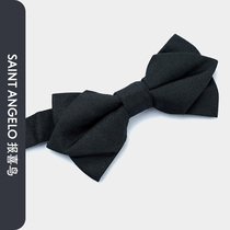 Newsworthy Bird Special Cabinet New Men Mulberry Silk Collar Tie Korean Version Fashion Bridegroom Black Gown Small Tie Accessories