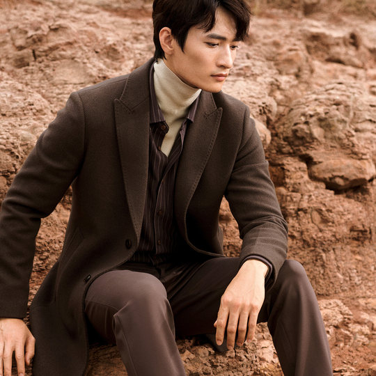 Angel Bird 100% sheep wool coat for men