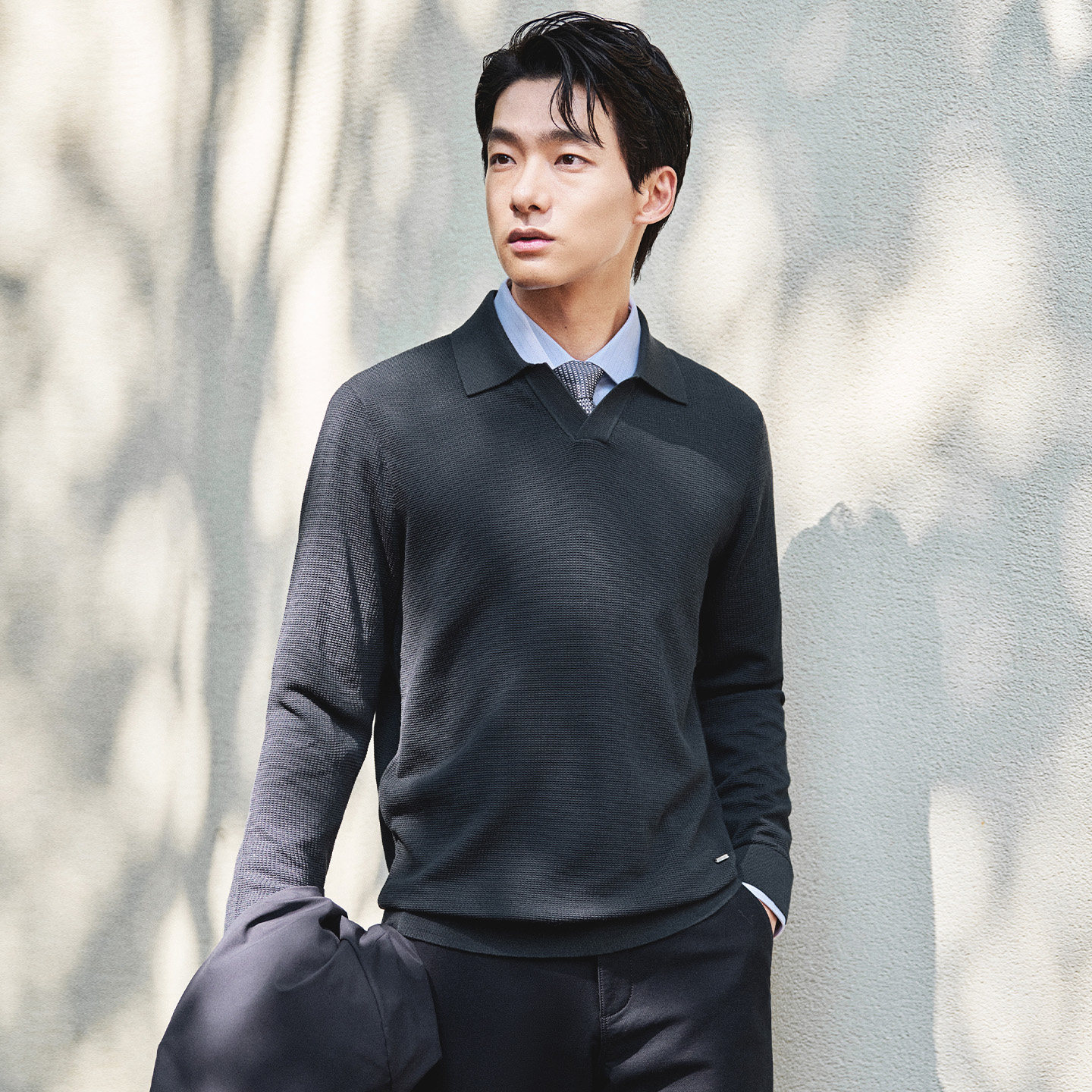 【优雅海鸥领】报喜鸟秋冬新款男士V翻领上衣羊毛针织衫打底毛衣,淘宝优惠券,粉丝福利购,淘宝优惠卷