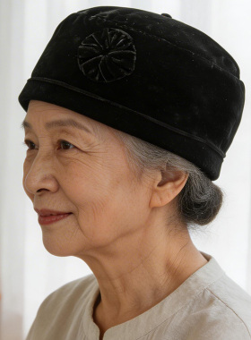 盆帽贝雷帽户外女春秋冬保暖