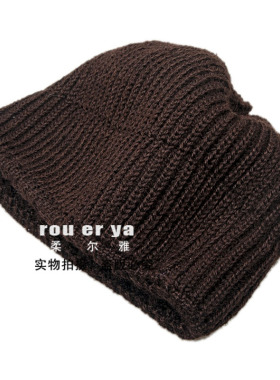 毛线帽户外休闲女秋冬纯手勾线