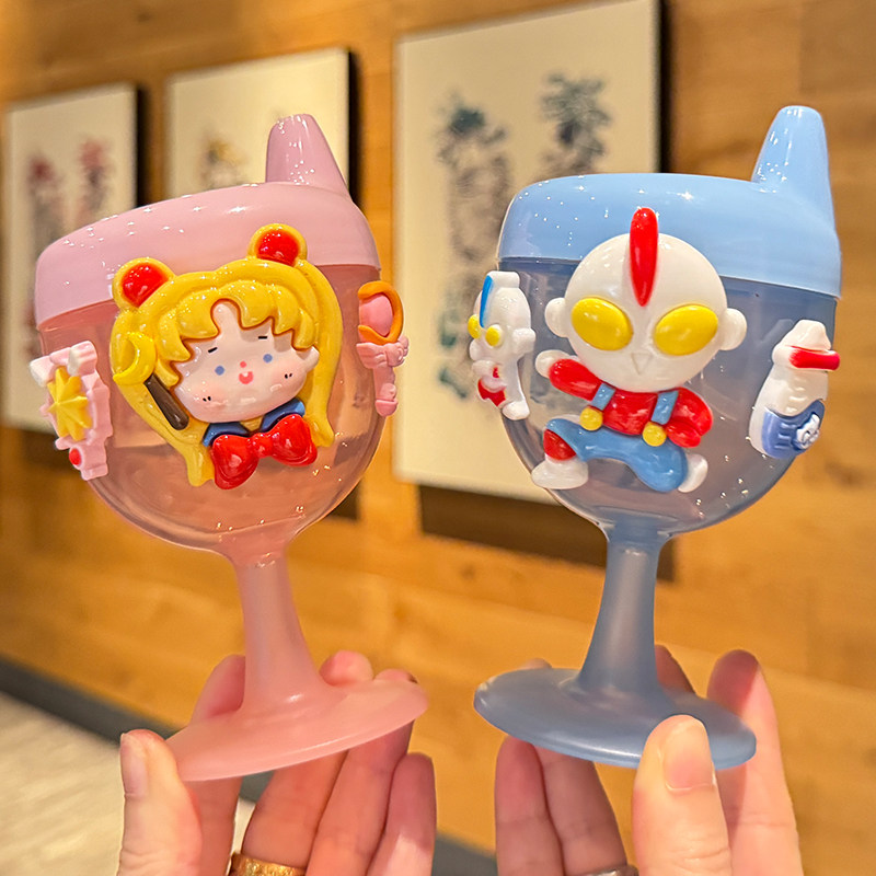 爆款学饮杯创意儿童高脚杯宝宝酒杯果汁杯防摔耐摔卡通宝宝牛奶杯,淘宝优惠券,粉丝福利购,淘宝优惠卷