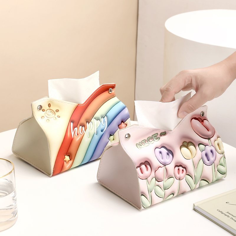 纸抽ins北欧轻奢高档抽纸盒家用客厅餐桌茶几摆件创意装饰纸巾盒-图0
