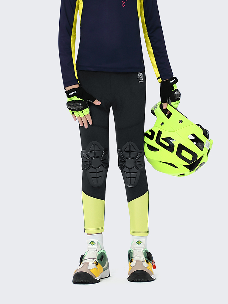 Santic森地客儿童骑行裤防摔平衡车带护具骑行长裤滑步车运动裤 - 图1