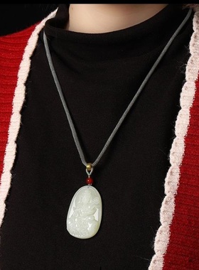 本命佛天然玉石生肖守护吊坠