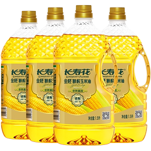 长寿花 金胚精榨玉米油 1.5L*4瓶