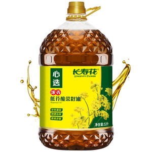 长寿花浓香低芥酸菜籽油5L非转基因物理压榨家用食用植物油