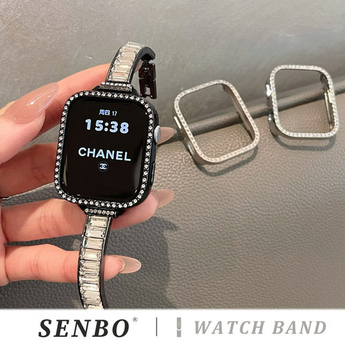 适用华为fit5/4手表表壳带钻闪钻fit3半包全方位保护壳镶钻PC边框硬壳watchfit4pro轻奢夏季男女款时尚高级感 - 图0