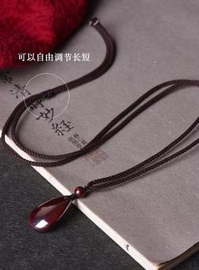 朱砂吊坠女天然原矿福运圆满水滴挂件男士女士项链