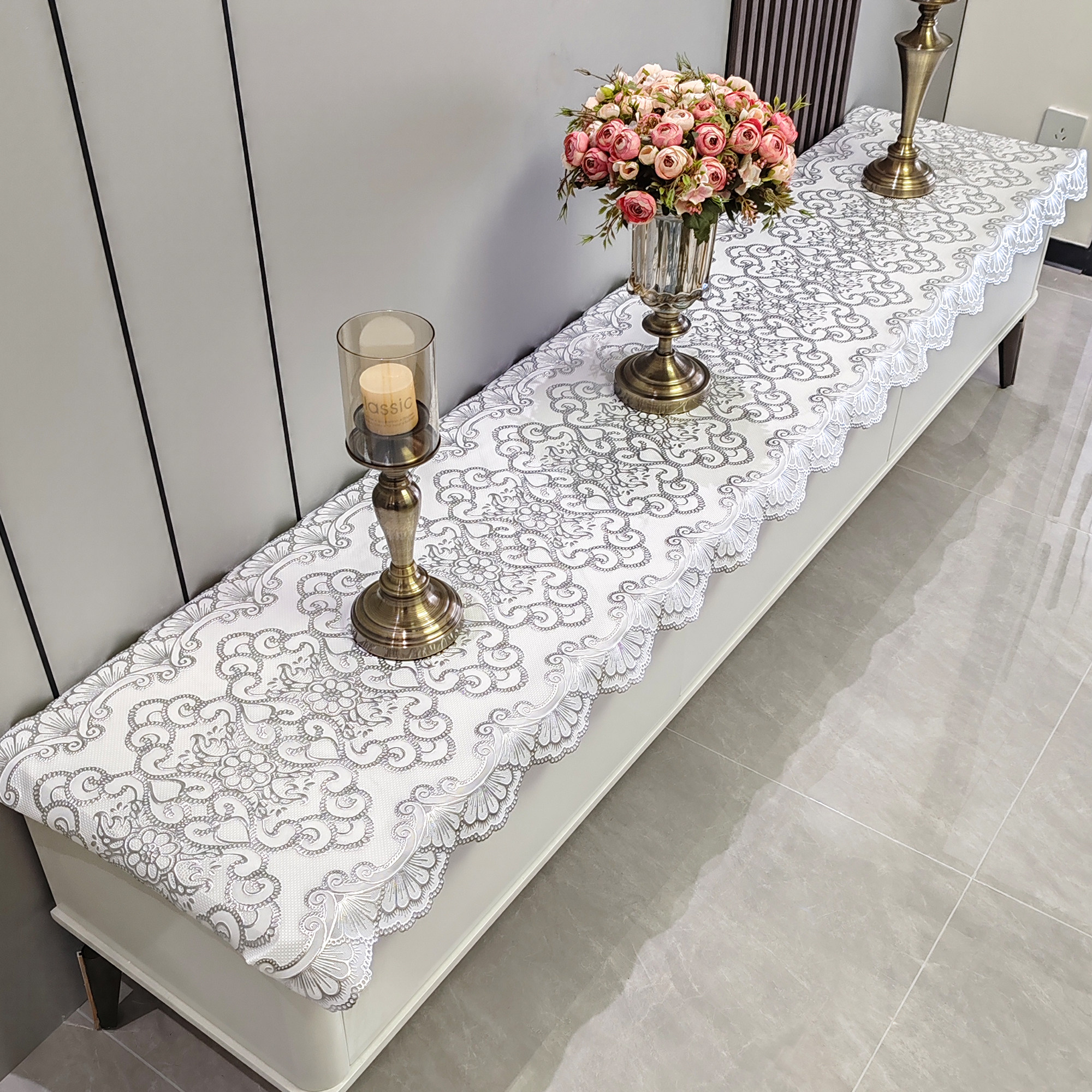 防水电视柜桌布2025新款网红台布PVC鞋柜布梳妆台防尘长条柜盖布,淘宝优惠券,粉丝福利购,淘宝优惠卷