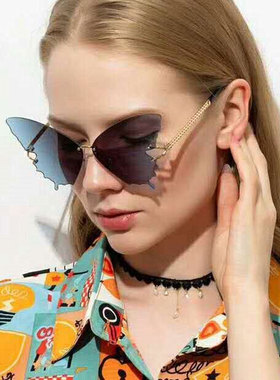 女夏拍照渐变彩色甜酷欧美眼镜